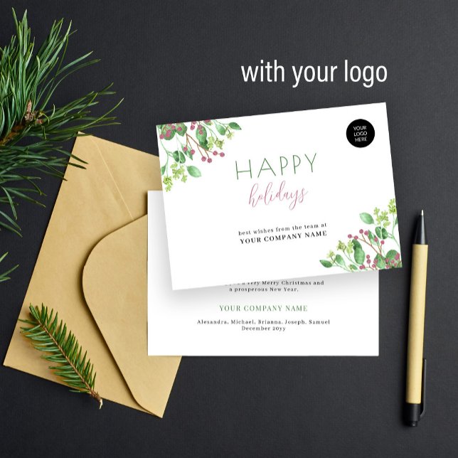 Budget Custom Logo Business Corporate Urlaubskarte Mitteilungskarte (This is a MINI card. bigger sizes available)