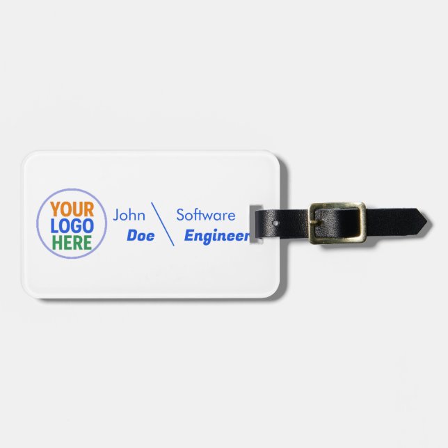 budget Custom Logo Employee Name Tag Gepäckanhänger (Vorderseite horizontal)