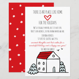 Budget Cute House Nous avons Déménagé Carte de vac