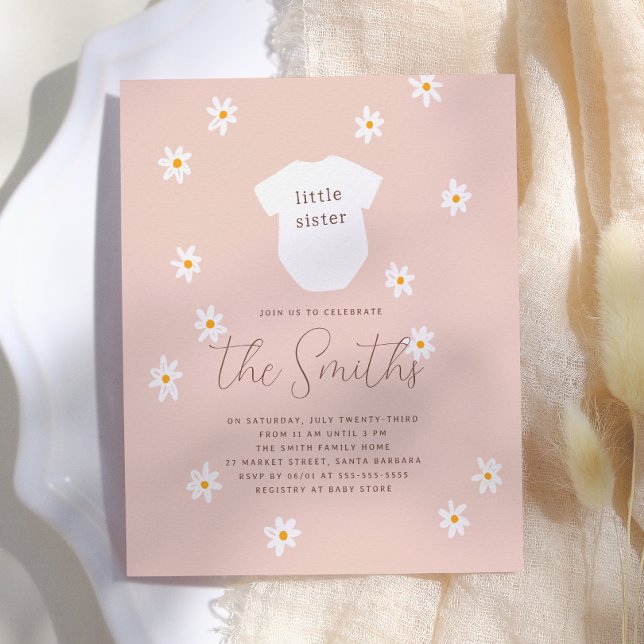 Budget Daisy Blume Boho Little Sister Baby Dusche (Von Creator hochgeladen)