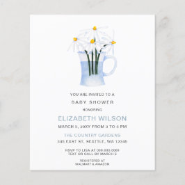 Budget Daisy Gender Neutral Baby Shower Einladung