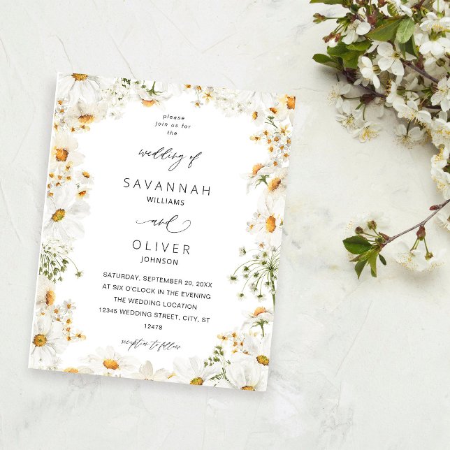 Budget Daisy White Floral Flyer (Von Creator hochgeladen)