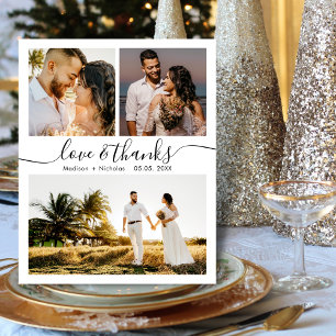 Budget Danke 3 Foto Hochzeit Danke Karte