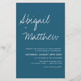 Budget Dark Aquamarine Minimalistische Hochzeitsei