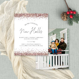 Budget Decke neue Hallen Rose Gold Glitzer Xmas