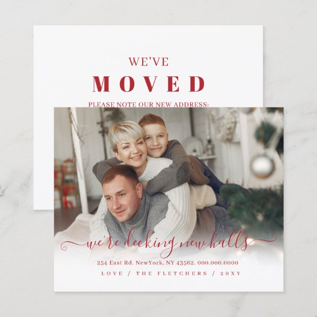 Budget Decke neue Hallen Umzug Holiday Card (Vorne/Hinten)