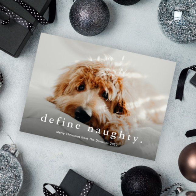 Budget Définir Naughty Funny Pet Carte de Noël (Créateur téléchargé)