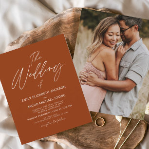 Budget Die Hochzeit der Terracotta Moderne Typogra
