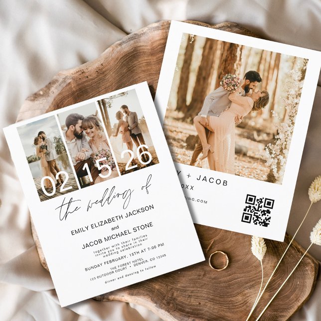 Budget Die Hochzeit von Foto QR-Code Einladung Flyer (Von Creator hochgeladen)
