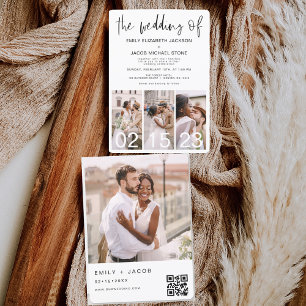 Budget Die Hochzeit von Minimalistischem QR-Code S Flyer