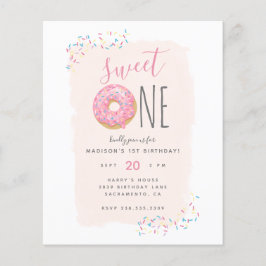 Budget Doughnut Sprinkle Blush Sweet 1. Geburtstag