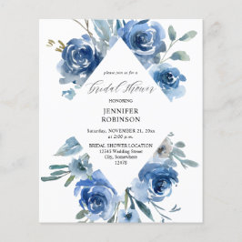 Budget Dusty Blue & Blue Brautparty Flyer