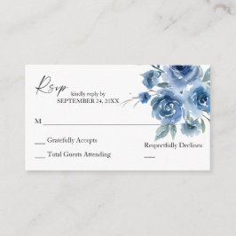 Budget Dusty Blue Floral 2SM No Meal UAWG Begleitkarte
