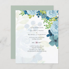 Budget Dusty Blue Floral Wedding