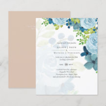 Budget Dusty Blue Floral Wedding