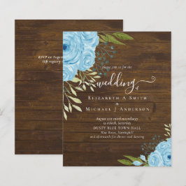 Budget Dusty Blue Flowers Limon Wedding