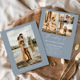 Budget Dusty Blue Minimalistisch Foto Wedding