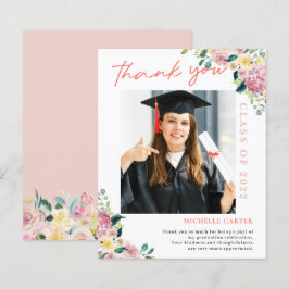 Budget Dusty Floral Foto Abschluss Vielen Dank