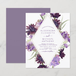 Budget Dusty Lila Wedding Blumengrün