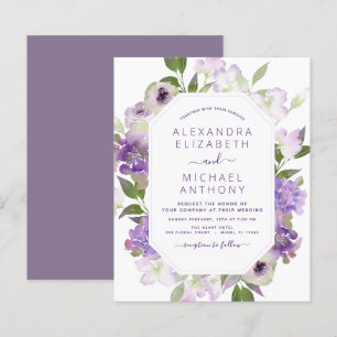 Budget Dusty Lila Wedding Blumengrün