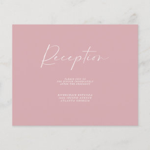 Budget Dusty Pink Empfangs-Informationseinlage Flyer