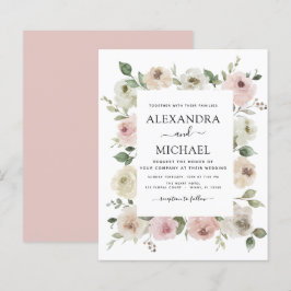 Budget Dusty Pink Floral Eukalyptus Wedding