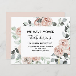 Budget Dusty Pink Floral Moving Ankündigung