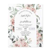 Budget Dusty Pink Roses Blumenzwiebeln Einladung