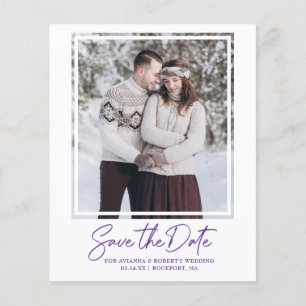 Budget Dusty Royal Lila Foto Save the Date