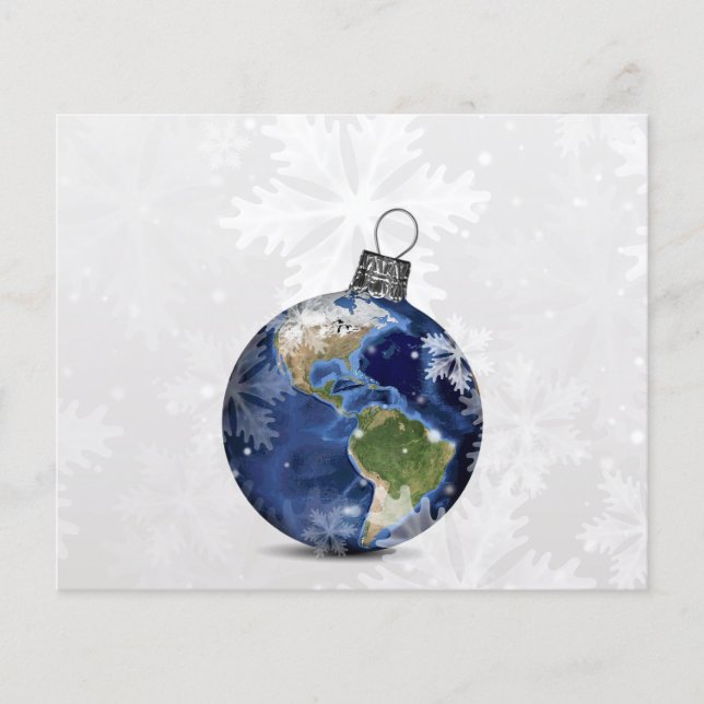 Budget Earth Ornament Business-Urlaubskarte (Vorderseite)