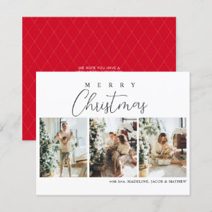 BUDGET Einfach Minimal Red Foto Collage Weihnachte