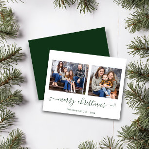 BUDGET Einfache grüne Schrift Frohe Weihnachten Fo