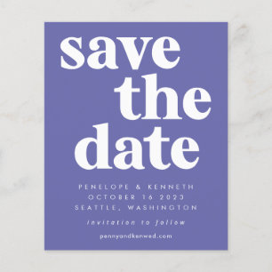 Budget Einfache, Lila Save the Date-Karte