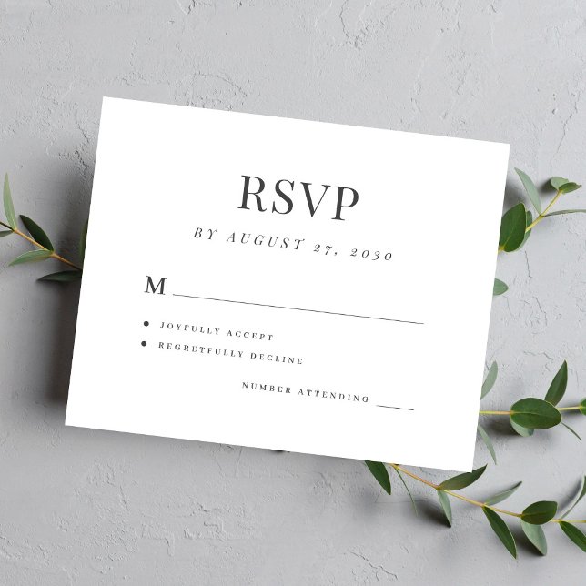 Budget einfache, moderne Hochzeitskarte rsvp (Von Creator hochgeladen)