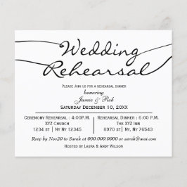 Budget Einfache Moderne Probe Einladung