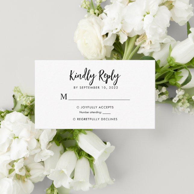 BUDGET Einfache romantische Script-Herz-Monogram-U Begleitkarte (Von Creator hochgeladen)