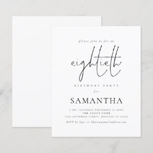 Budget Einfache Skripte 80. Geburtstagsparty Einla