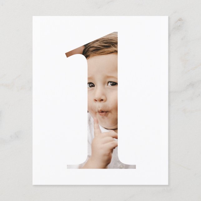Budget Einfaches Minimalistisches Foto Nummer eins Flyer (Vorne)