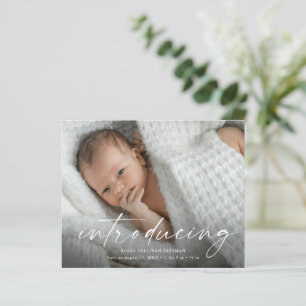 Budget Einführungs-Baby-Foto-Dankeskarten