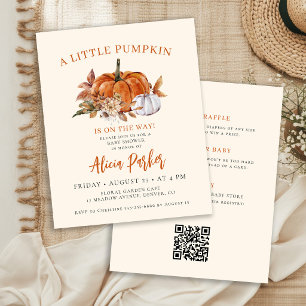 Budget Einladung zur Babyparty mit Kürbis für alle