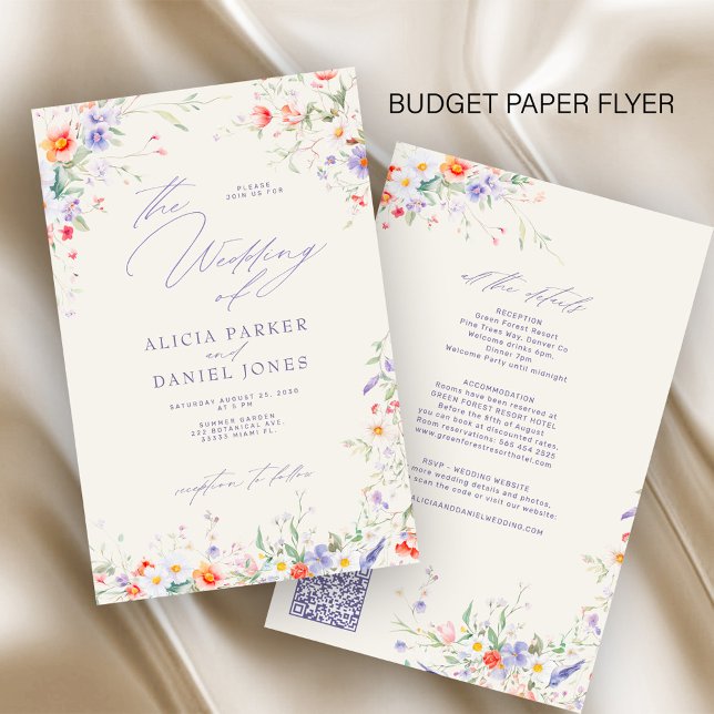 Budget elegant all in one wedding invitation flyer (Von Creator hochgeladen)