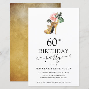 Budget Elegant Gold High Heels 60. Geburtstag