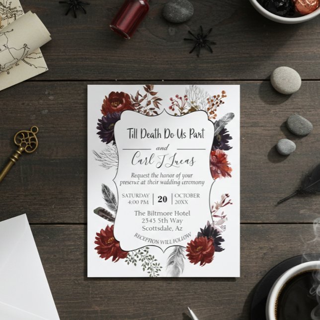 Budget Elegant Halloween Floral Boho Burgundy (Von Creator hochgeladen)