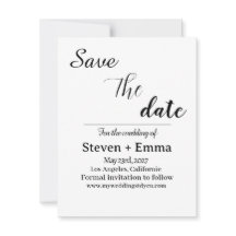 Budget élégant Mariage Bohème Carte de Réservation