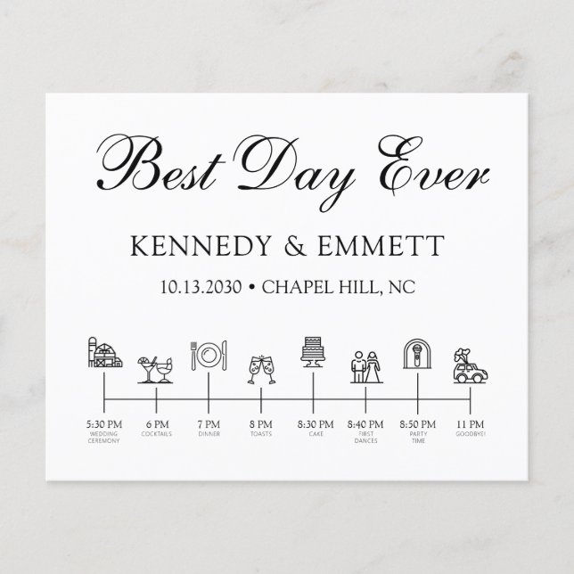 Budget Élégant programme de calendrier du jour de  (Devant)