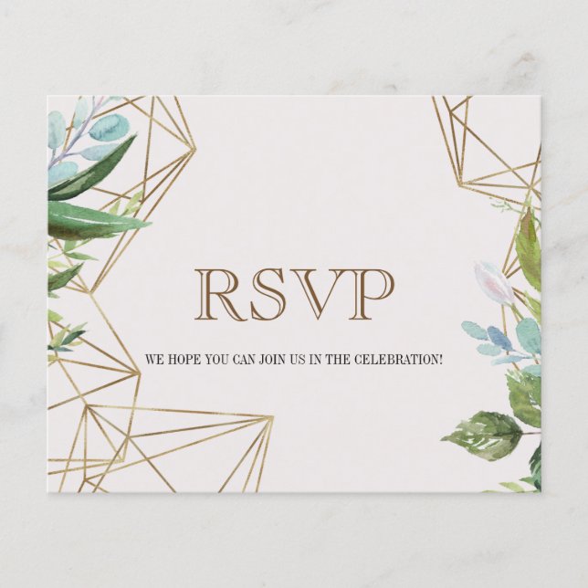 Budget/Elegant/RSVP-Karte. Flyer. Flyer (Vorne)
