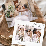 Budget Elegant Save the Date 3 Foto Einladungen Flyer<br><div class="desc">Budget Modernes und elegantes Landschaftsbild Horizontal Drei (3) Foto Save the Date Hochzeit mit handgeschriebener Schrift Typografie. Der Save the Date einladende Magnet beinhaltet Skripttypografie und schick und schlichtes Design,  mit dem Sie Ihre individuelle Verlobung Fotografie hinzufügen können.</div>