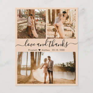 Budget Elegante 3 Foto Collage Wedding Vielen Dank