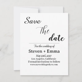 Budget elegante Boho Wedding Save the Date