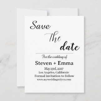 Budget elegante Boho Wedding Save the Date
